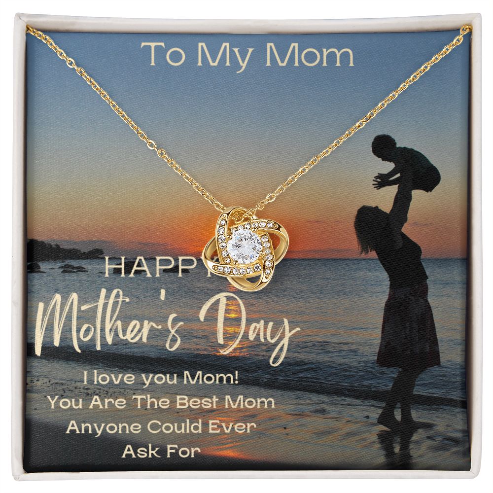 Love Knot Necklace - Silver/Gold - Mother's Day