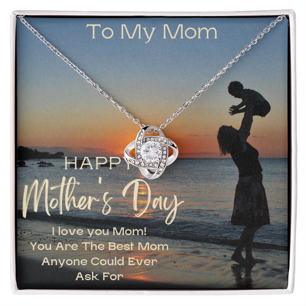 Love Knot Necklace - Silver/Gold - Mother's Day