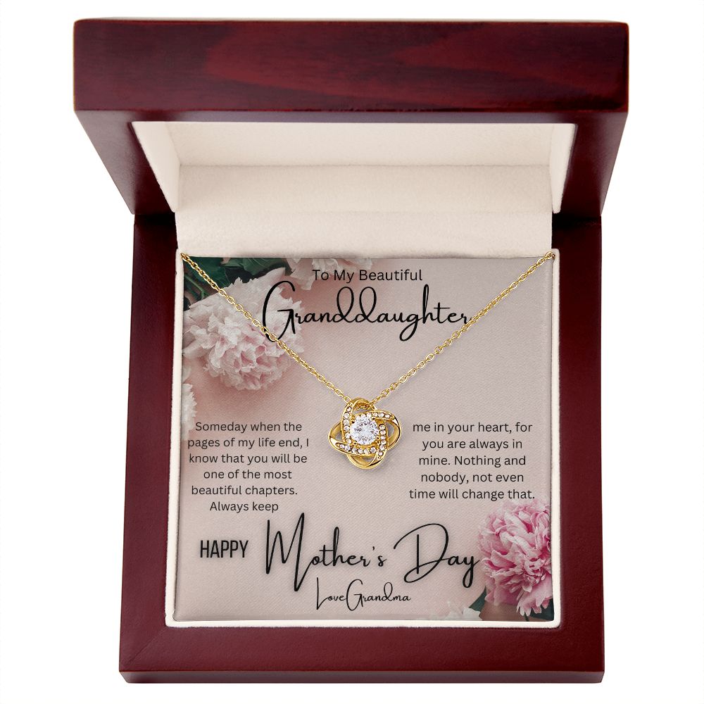 Granddaughter - Mother's Day - Love Knot Necklace