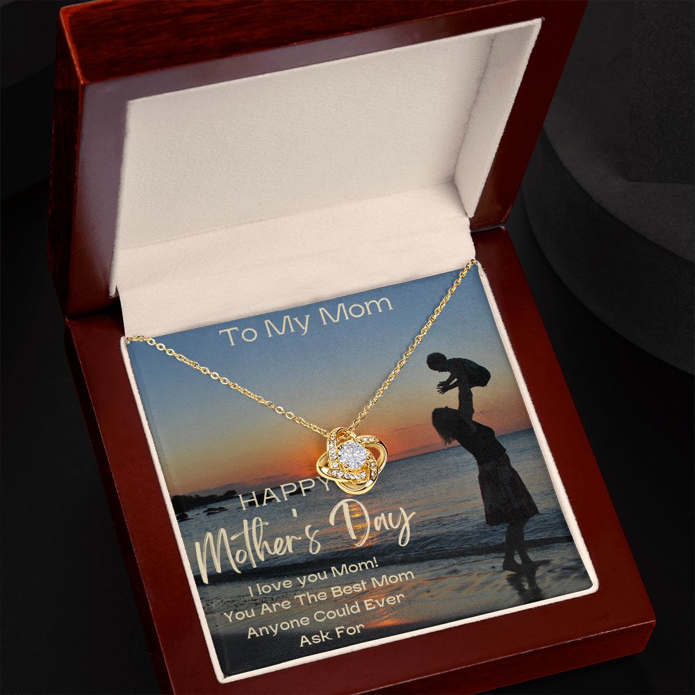 Love Knot Necklace - Silver/Gold - Mother's Day