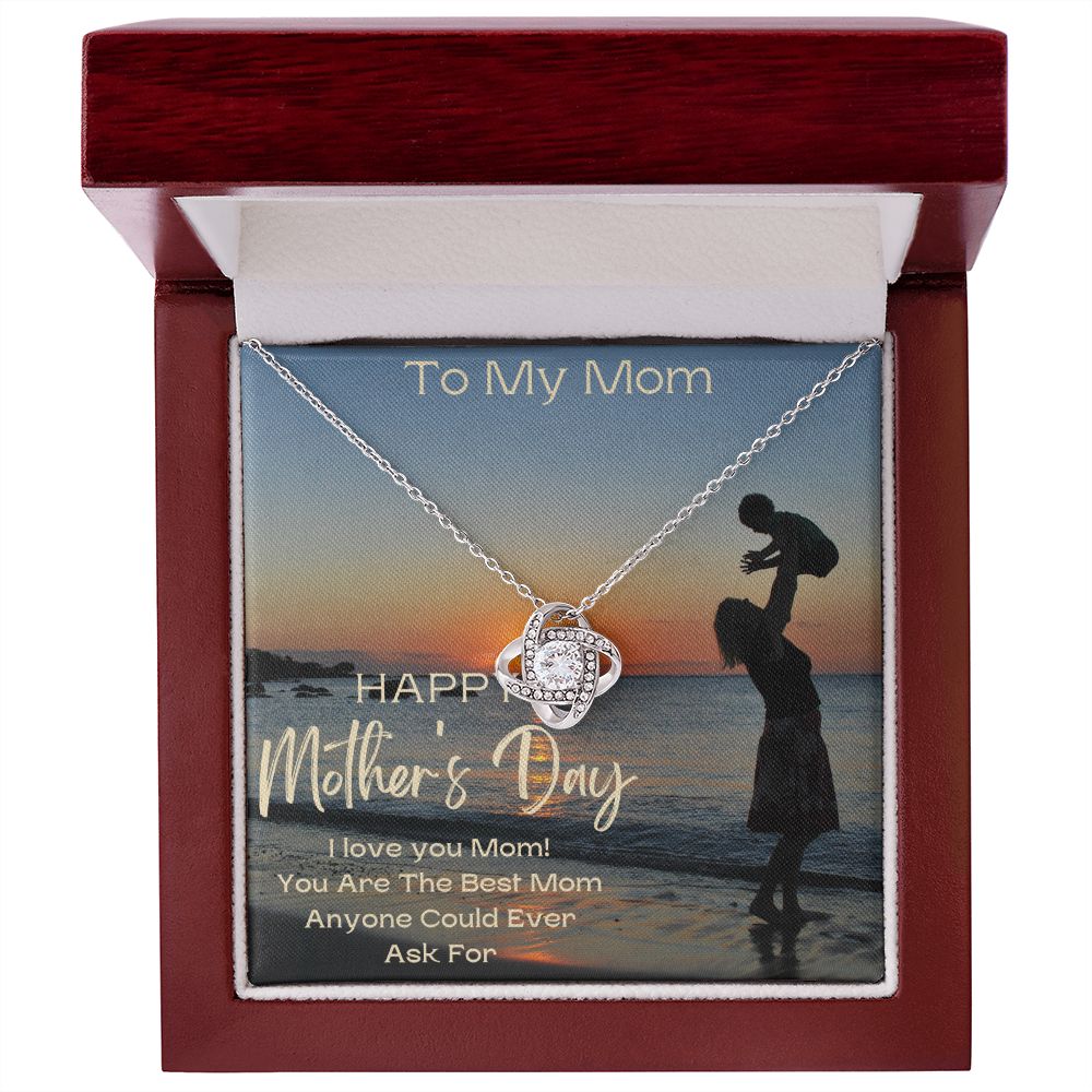 Love Knot Necklace - Silver/Gold - Mother's Day