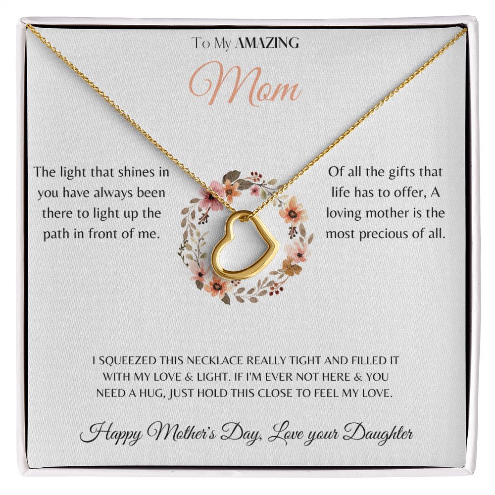 Delicate Heart Necklace - Mother's Day