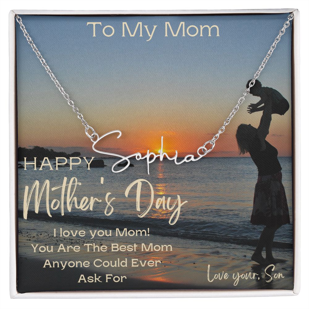 Signature Name Silver - Mom from Son