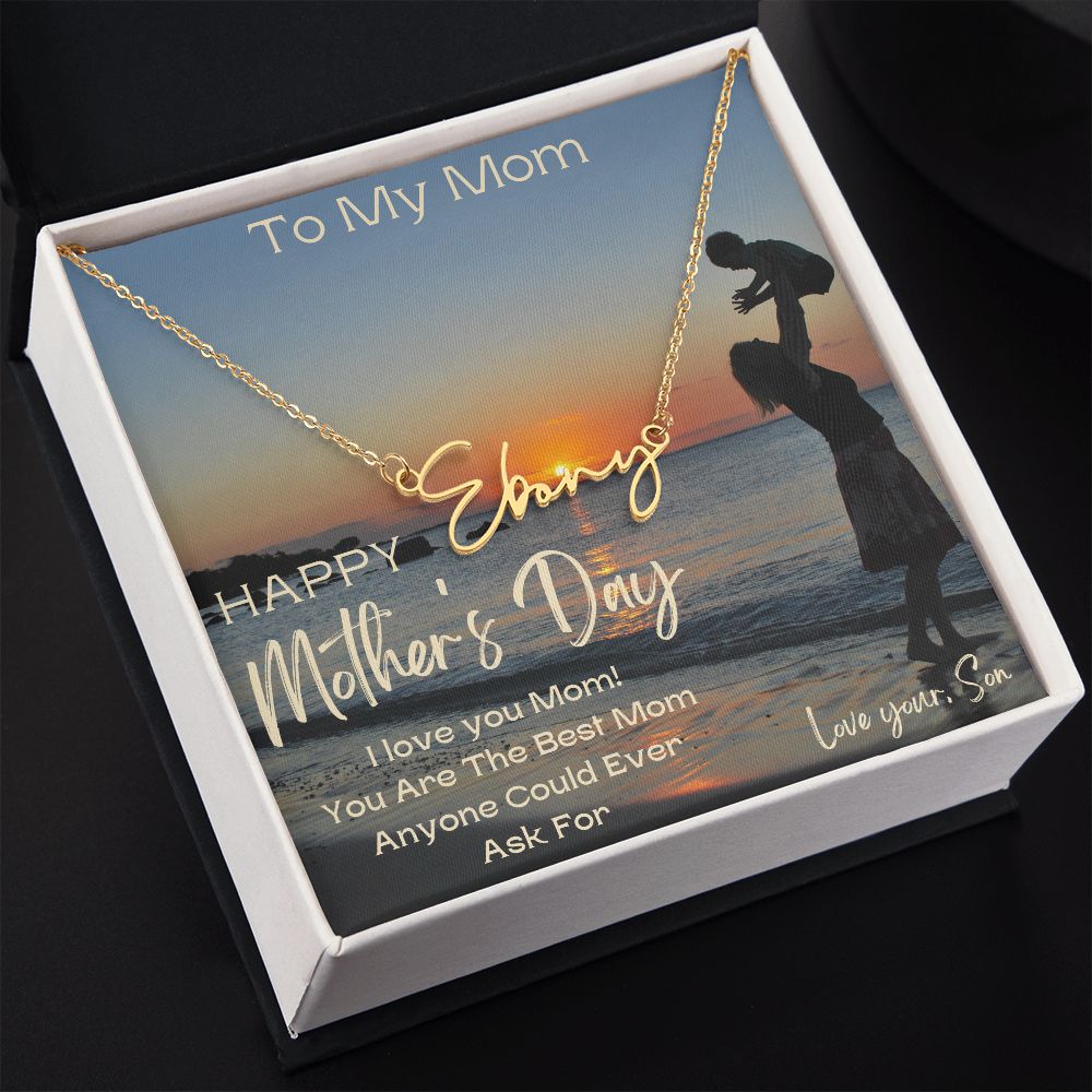 Signature Name Silver - Mom from Son