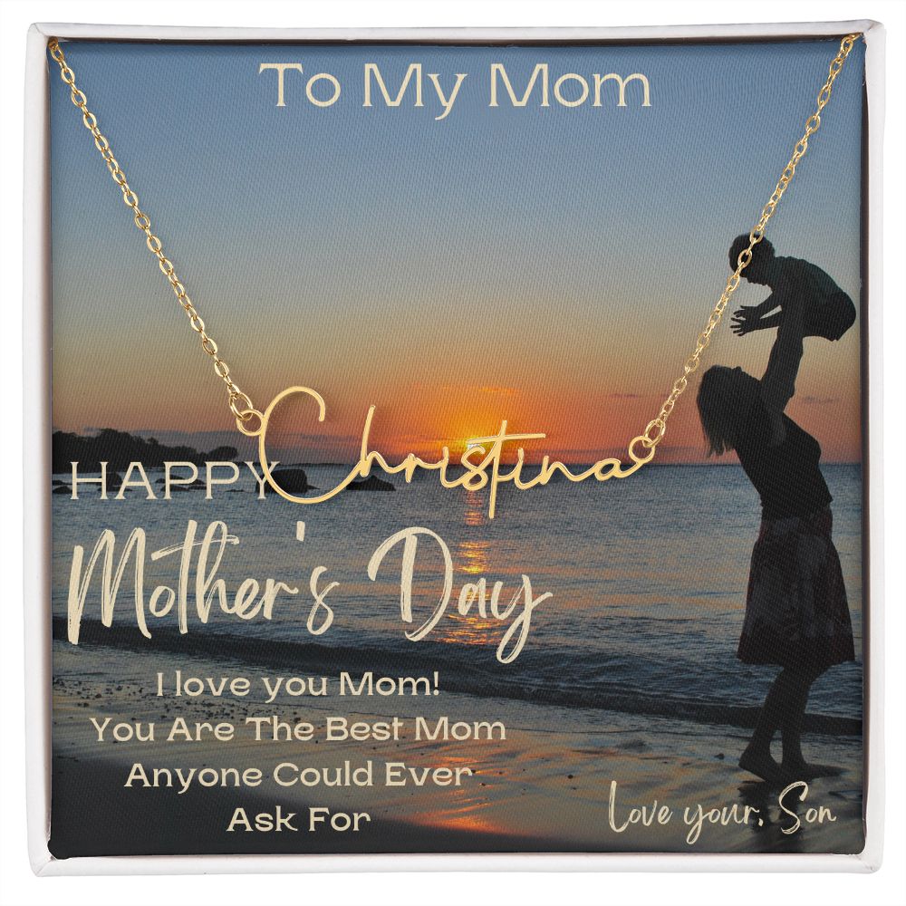 Signature Name Silver - Mom from Son