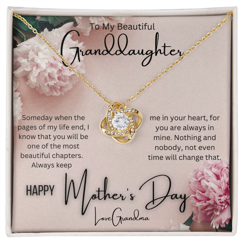 Granddaughter - Mother's Day - Love Knot Necklace