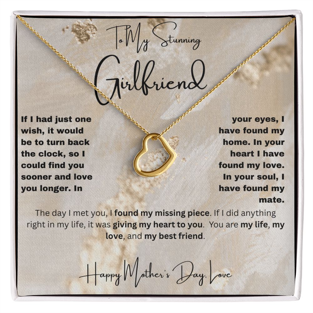 Girlfriend - Mother's Day - Delicate Heart Necklace