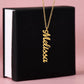 Vertical Name Necklace - Mother's Day